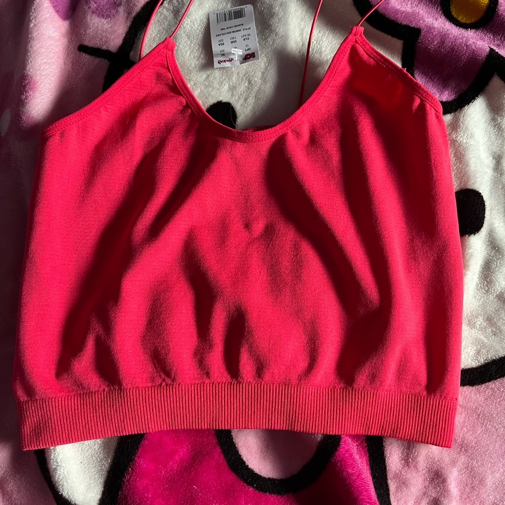 MADRAG Hot pink / Red cropped tank top size M/L
